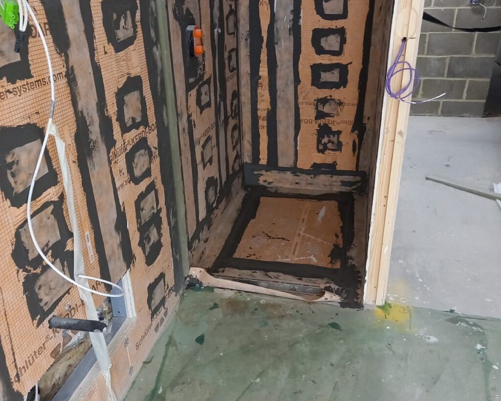 Preparing a wall before tiling in stevenage